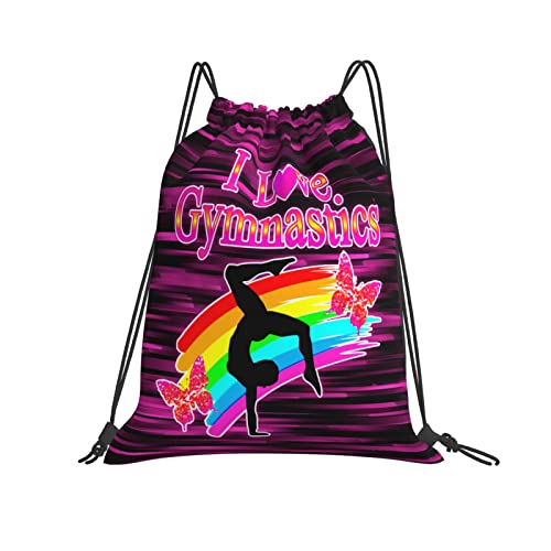 Gymnastics Drawstring Backpack Gym String Bag Drawstring Sackpack Sport For Womens Mens - color: A6 Gymnastics