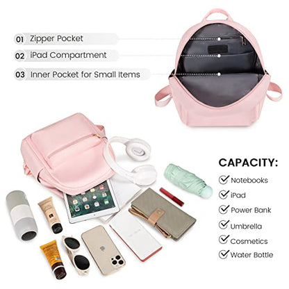 LOVEVOOK Backpack for Women Light Weight Waterproof Backpack Purses Daily Backpack… | Light Weight - color: Light Pink