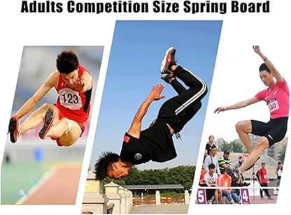 Heavy Gymnastics Springboard, Auxiliary Springboard for Gymnastics and Vault Training, 9 Steel Springs, Suitable for Hardwood Anti Slip Springboard in Gyms, Schools, and Martial Arts Gyms - color: blue