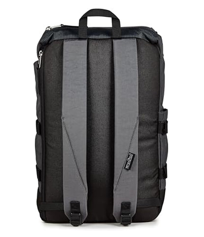 JanSport Skip Pack Backpack – 28L Capacity, Fits 13.5in Laptop, Large Main Compartment, Side Water Bottle Pocket – Ideal for Work & Travel, Smokey Grit - color: Smokey Grit
