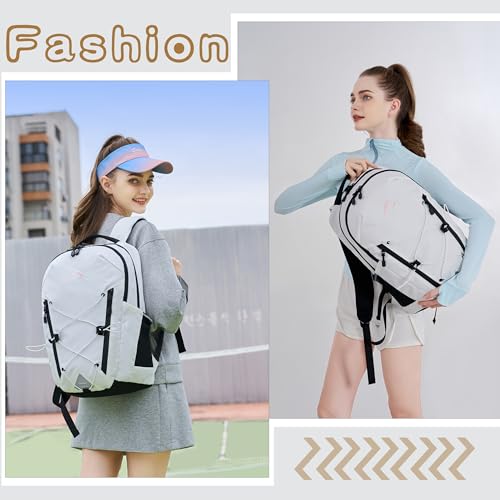 AO ALI VICTORY Women's Laptop Backpack 15.6 inch,Travel Backpack for Men - color: White