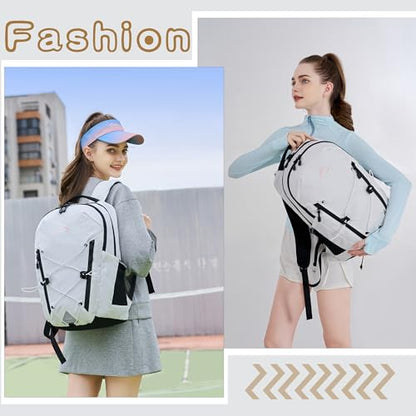 AO ALI VICTORY Women's Laptop Backpack 15.6 inch,Travel Backpack for Men - color: White