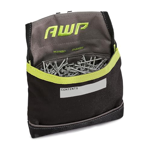 AWP TrapJaw Clip-on Fastener Tool Pouch, Small Utility Bag with Spring-Loaded Closure, Durable Tactical Tool Holder for Nails, Screws, and Electrical Accessories, 1L-039-2 - size: 7" W x 7.75" L