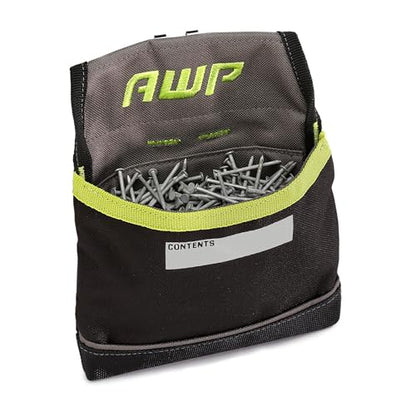 AWP TrapJaw Clip-on Fastener Tool Pouch, Small Utility Bag with Spring-Loaded Closure, Durable Tactical Tool Holder for Nails, Screws, and Electrical Accessories, 1L-039-2 (Pack of 6) - size: 7" W x 7.75" L (Pack of 6)
