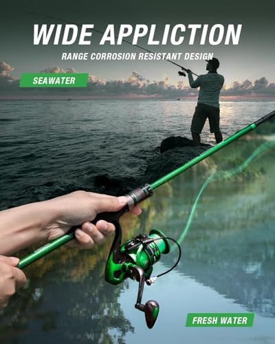 Ghosthorn Fishing Rod and Reel Combo Graphite Telescoping Fishing Pole Portable Travel Kit with Carrier Bag for Freshwater Saltwater - size: 6 ft, style: Fishing Rod+reel(no Lures&line)