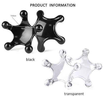 Trigger Point Massage Tools, 2 Pack Easier Grip Star Shaped 5 Legged Pressure Point Handheld Massage Tool for Deep Tissue Pain Relief, Suitable for Full Body (Black) - color: Black