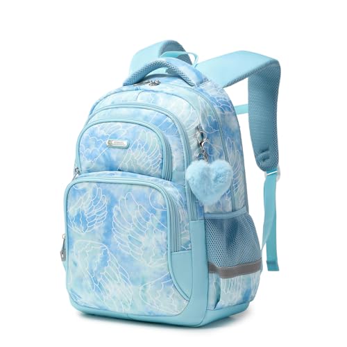 Cusangel Backpack for Girls Boys School Bookbags Kindergarten Elementary Lightweight Waterproof Multifunctional Large Capacity for kids(17 inch Fun Prints) - color: Green 17in