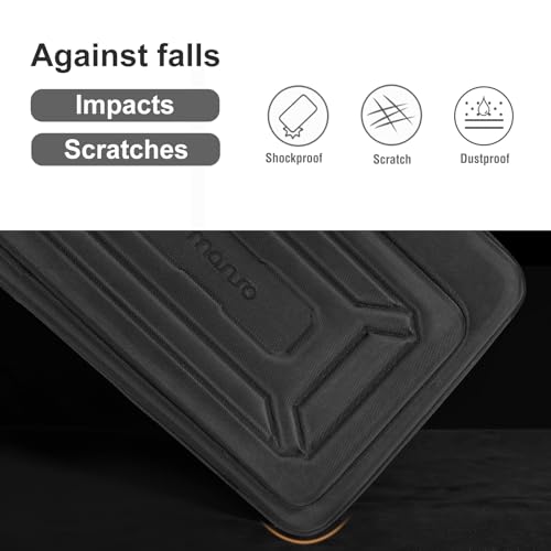 MOSISO 15.6 inch Laptop Hard Case, 15-16 inch Waterproof Shockproof Computer Bag Compatible with MacBook HP Dell Lenovo Asus, Geometric Splicing Carrying Sleeve Bag with Handle&Raised Pocket, Black