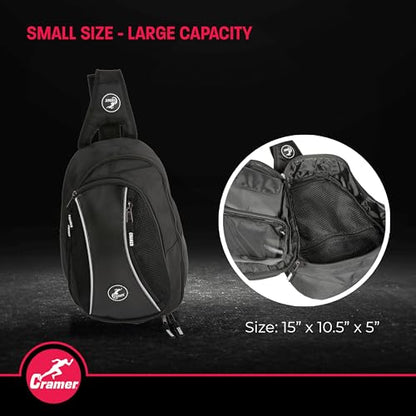 Cramer Sling Pack Elite, Small Athletic Trainer Bag for Carrying Supplies, Cross Body Travel Bag for for Trainers, Single Strap Organizing Backpack with Ample Storage and Easy Access - style: Elite