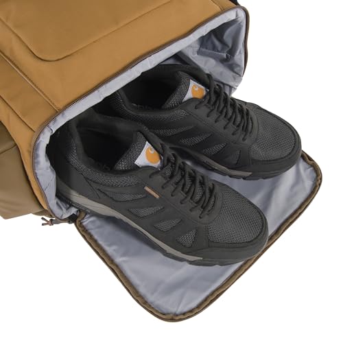 Carhartt 35L Nylon Workday Backpack, Durable Water-Resistant Pack with 15" Laptop Sleeve and Adjustable Shoulder Straps, Carhartt Brown - color: Carhartt Brown