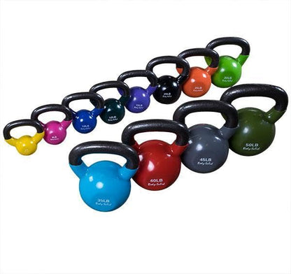 Body-Solid Vinyl Coated Kettlebells with Kettle Grip Handles, Perfect Kettlebells for Weight Training and Core Workout Exercise Equipments - style: 12lbs.