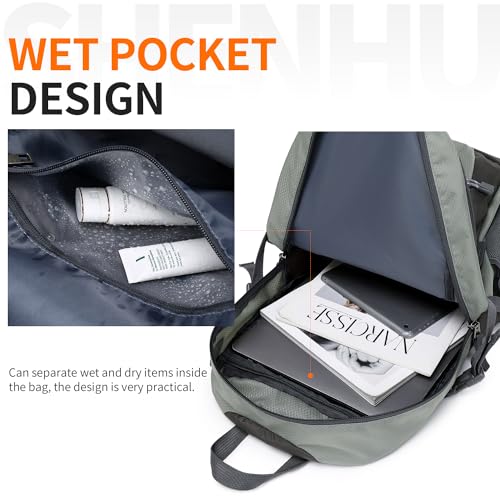 40L Hiking Backpack Lightweight Daypack Waterproof Travel Camping Backpack for Men Women Sport Packable - color: A3-gray