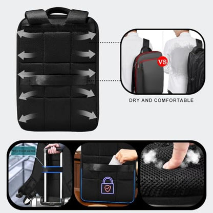 ZINMARK Slim Expandable 15 15.6 16 Inch Laptop Backpack Anti Theft Travel Business Durable Computer Bag, Multipurpose Large Capacity Daypack for Men And Women，BRD01