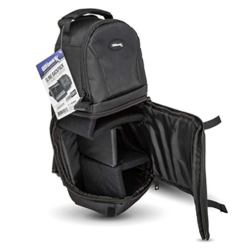 Ultimaxx Photo Camera Sling Backpack Bag for DSLR and Mirrorless Cameras (Canon, Nikon, Sony, Fujifilm, Olympus, Panasonic LUMIX, Pentax, Blackmagic Design, Leica, Kodak & More) - color: Medium