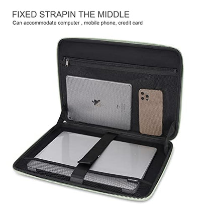 DOMISO 17 inch Laptop Sleeve with Handle Shockproof Computer Bag Waterproof EVA Protective Carrying Case for 17.3" MSI GS73VR Stealth Pro/HP Envy 17/LG Gram 17"/ROG Strix GL702VS, Mint Green - color: Mint Green, size: 17.3 inch