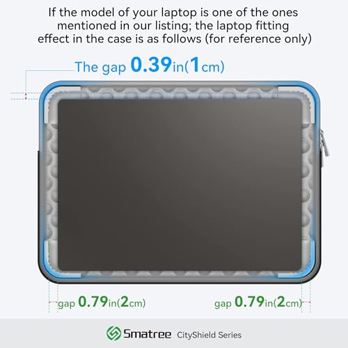 Smatree CityShield Laptop Shoulder Sleeve Case for 17 inch Lenovo V17 Gen 2, for 17 inch Lenovo IdeaPad 3 Gen 7/IdeaPad 3i Gen6, Laptop Case with External Accessory Pocket and Handle, Blue(MC03B)