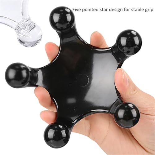 Trigger Point Massage Tools, 2 Pack Easier Grip Star Shaped 5 Legged Pressure Point Handheld Massage Tool for Deep Tissue Pain Relief, Suitable for Full Body (Transparent) - color: Transparent