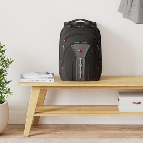 Wenger Legacy 16 inch Laptop Backpack, Men's and Women's Laptop Bag, Black/Gray, One Size - style: Wenger Legacy 16 Inch Laptop Backpack