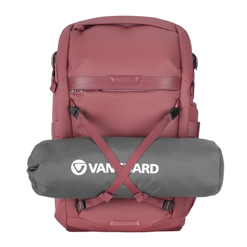 VANGUARD VEO Metro B25L Camera & Everyday Backpack (Magenta) – Fits 70–200mm Attached, 16" Laptop Storage, Convertible Daypack Design, Carry-On Ready - color: Magenta, size: 25L
