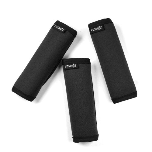 Cosmos Pack of 3 Neoprene Luggage Handle Wrap Handle Grip Luggage Identifier for Travel Bag Luggage Suitcase (Black Color) - color: Black Color