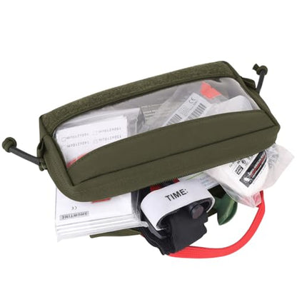 KRYDEX Clear Top Insert Bag with Hook Panel Tactical Packing Cube Travel Organizer Bag (Small -RG) - color: Small -RG