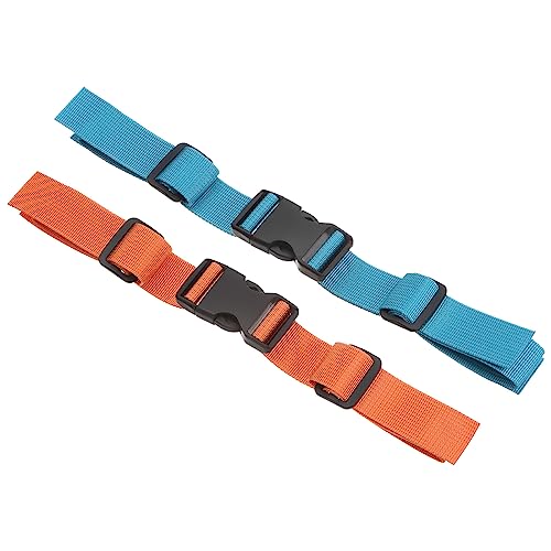 PATIKIL Backpack Chest Strap Set, 2 Pack Polyester Webbing Adjustable Replacement Strap with Quick-Release Buckle for Bag Outdoor Hiking, Sky Blue,Orange - color: Sky Blue,orange