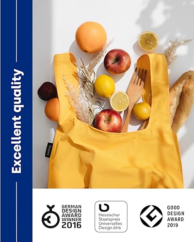 Notabag Original 2 in 1 Backpack and Bag – waterproof – reusable grocery bags – clever design for more flexibility - color: Golden Yellow
