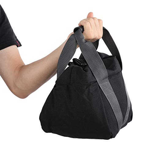 Canvas Weightlifting Training Sandbag, Fitness Sandbag with Comfortable Handle, Reinforced Sealed Fill Port and Durable Stitching for Home Gym Travel Workouts, Gray