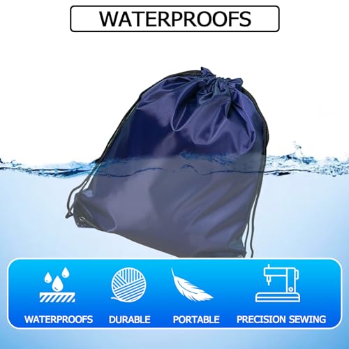 Drawstring Backpack 12PCS Bulk String Backpack Drawstring Bags Sport Gym Cinch Bag Nylon String Bag for Women Men (Blue 12PCS) - color: Blue 12pcs
