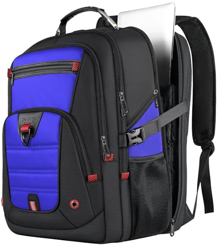 Z-MGKISS Gaming Laptop Travel Backpack Fits 18.4"-19" Laptops, Extra Large TSA Carry On Bag, Long-Term Durability College Business Work Mens Backpack, Water Resistant Rucksack Bag, Blue - color: Blue, size: 18.4 Inch (22''x15''x12'')