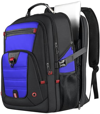 Extra Large Backpack, Travel Laptop Bag for Men, Long-Term Durability Anti-Theft College Backpack, Water Resistant TSA-Approved 17.3 Inch Rucksack Bag, Heavy Duty Business Weekender Bag, Blue - color: Blue, size: 17.3 Inch (20''x15''x10'')