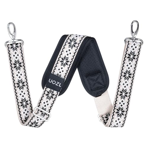 59 Inch Shoulder Straps, Soft with Ultra-Thick Fixed Shoulder Pad, Two Way Independently Adjustable Buckle Replacement Straps for Laptop Bag Messenger Bag Tool Bag Luggage,White - color: White, size: 59 inch