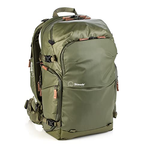 Shimoda Explore v2 30 Starter Kit, Mid-Size Outdoor Photography Travel Backpack w/Medium Mirrorless Core Unit, Carry-On Ready Adventure Pack, Anti-Theft Camera Access, 16" Laptop Sleeve, Army Green