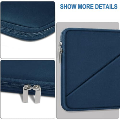 Laptop Sleeve 15.6 inch, Traveling Carrying Computer Sleeve Bag with Zippered Pocket, Shockproof Protective Laptop Case Compatible for Apple Notebook, HP, Dell, Acer, Asus, Lenovo, Deep Blue - color: Deep Blue, size: 15.6 inch