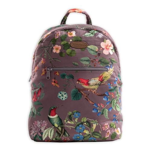 Maison d' Hermine Backpack for Women Men Cotton Shoulder Multipurpose Rucksack with Small Pouch Lightweight Multi Pocket Bag for Travel Work Beach Perfect for Spring Summer (Eden - Violet) - color: 06 - Eden - Violet