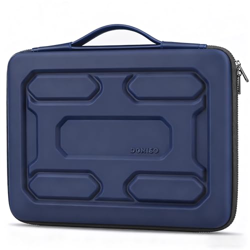 DOMISO 14 inch Laptop Sleeve with Handle Shockproof Computer Bag Waterproof EVA Protective Carrying Case for 14" ThinkPad E480/Yoga 920/13.5" Microsoft Surface Book/HP Pavilion 14 Stream 14,Dark Blue - color: Dark Blue, size: 14 inch