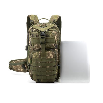 Camo hunting backpack，small tactical backpack, military backpack for men， camping backpack, 3-day bag(Camouflage) - color: Ruins Camouflage