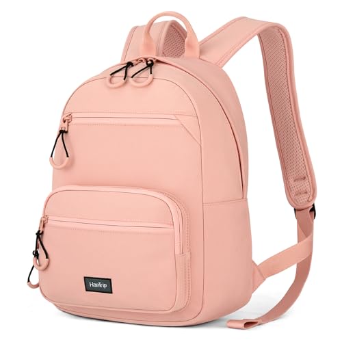 HanTrip Carry On Travel Backpack For Men Women, 13 Inch Small Mini Work Bag Personal Item Backpacks, Camping Back Pack Lightweight Hiking Daypack For Office Nurse Commuter (Pink) - color: Pink, size: 13 Inch