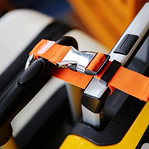Add-A-Bag Luggage Strap Jacket Gripper, Luggage Straps Baggage Suitcase Belts Travel Accessories - Make Your Hands Free, Easy to Carry Your Extra Bags, Orange - color: Orange