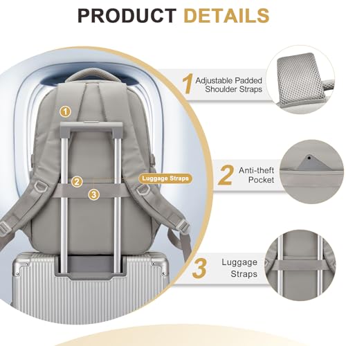 Cute Backpack for College Students Waterproof School Bag High School Backpacks for Teens Girls Boys Laptop Bookbag Casual Daypacks Backpacks for Women Men（Gray Brown） - color: B3-gray Brown