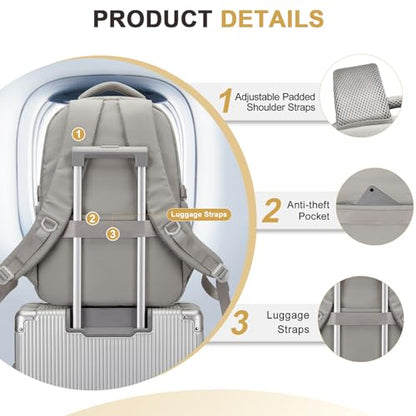 Cute Backpack for College Students Waterproof School Bag High School Backpacks for Teens Girls Boys Laptop Bookbag Casual Daypacks Backpacks for Women Men（Gray Brown） - color: B3-gray Brown