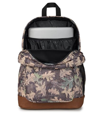 JanSport Cool Backpack with 15-inch Laptop Sleeve, Large Computer Bag Rucksack with 2 Compartments, Ergonomic Straps, Woodland Camo - color: Woodland Camo Green/Grey/Charcoal