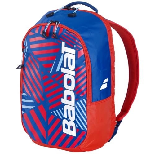 Babolat Jr Tennis Backpack - color: White/Blue/Red