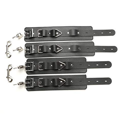2026 Upgraded Heavy Duty Expandable Spreader Bar – Adjustable PU Straps for Pilates, Yoga - style: Silver+Black