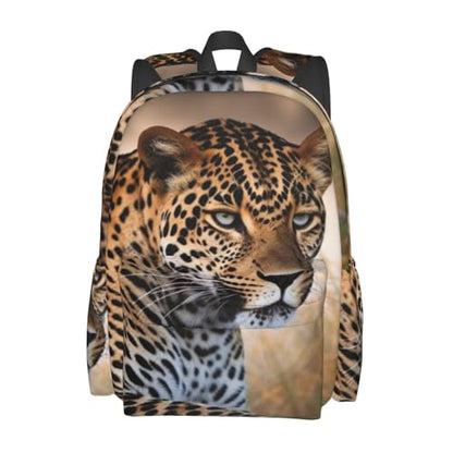 African Animal Leopard Travel Backpack for Men Women 15.6 inch Laptop Backpack Casual Daypack for Weekender - color: African Animal Leopard