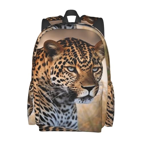 African Animal Leopard Travel Backpack for Men Women 15.6 inch Laptop Backpack Casual Daypack for Weekender - color: African Animal Leopard