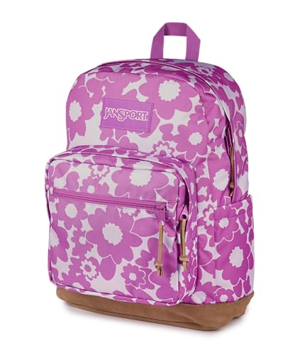 JanSport Right Pack Backpack - Durable Daypack with Padded 15 Laptop Sleeve, Spacious Main Compartment & Integrated Water Bottle Pocket - Blossom Bae Pink - color: Blossom Bae Pink