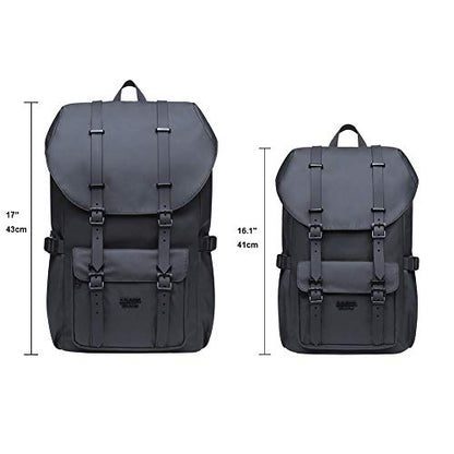 KAUKKO Laptop Outdoor Backpack Traveling Daypack Hiking Rucksack Large Capacity Bag Fits 15.6"(5-8-Black) - color: 5-8black