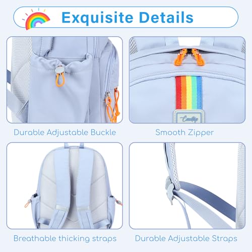 CAMTOP School Backpack for Girls, 15.6 Inch Teen Girls Casual Backpack High Middle School Daypack Women Daily Travel Laptop Bag - color: Blue, size: 16Inch-Teen