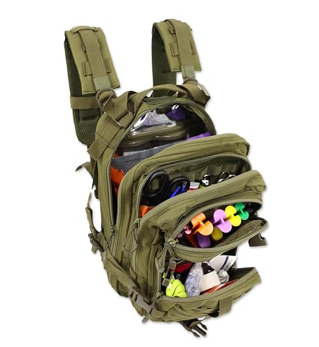 Lightning X Stocked EMS/EMT Trauma & Bleeding First Aid Responder Medical Backpack + Kit - OD Green - color: Od Green